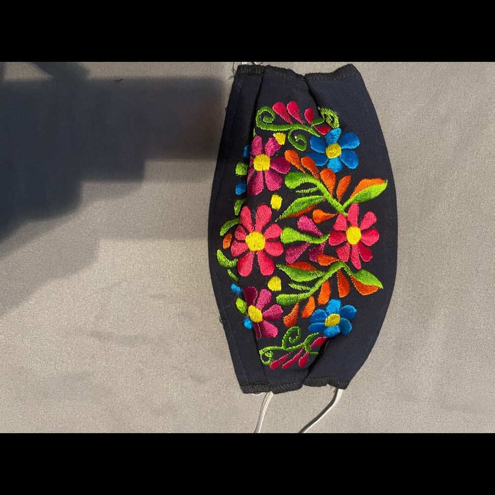 Embroidered face mask